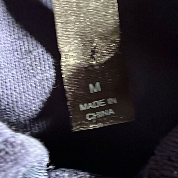 Fabletics Navy Terry Cloth Button Down Short Sleeve Shirt Mens M - Picture 2 of 7